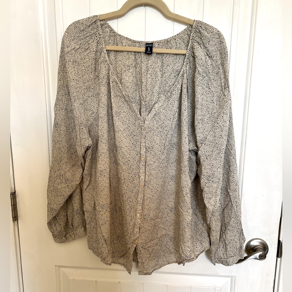 Old Navy Womens Polka Dot Blouse